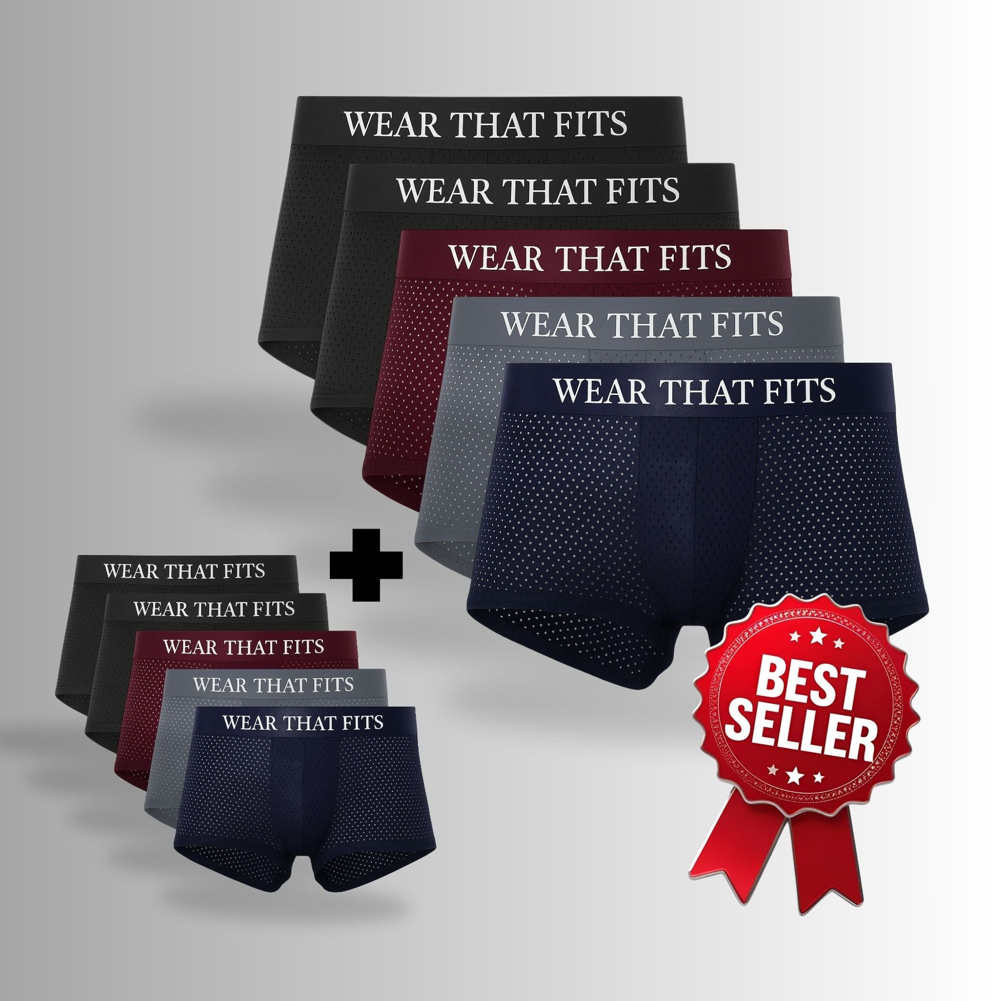 5-Pack Multi-colour Bamboo Boxers, Get 5 Free.