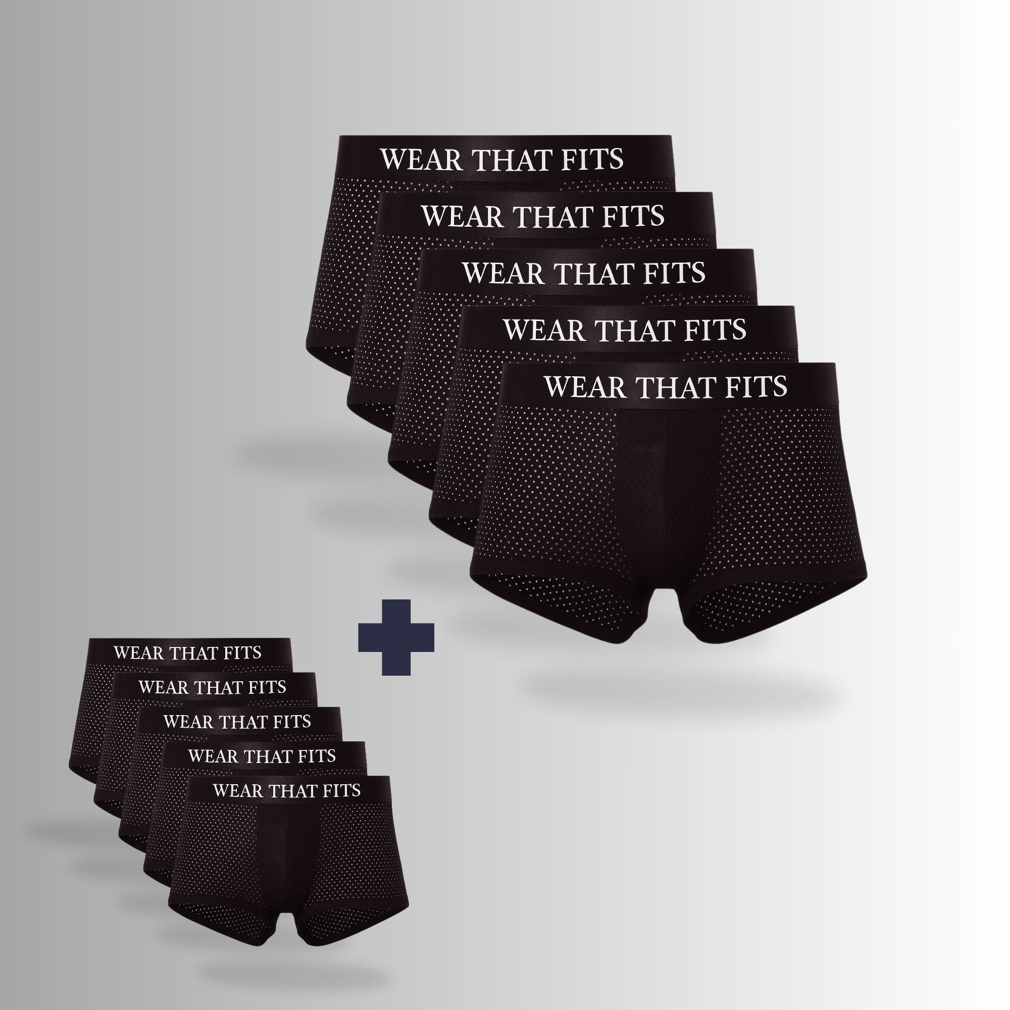 5-Pack Black Bamboo Boxers, Get 5 Free.