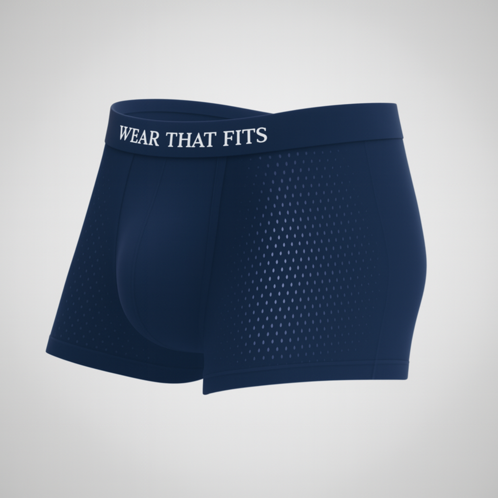 1 Navy Blue Bamboo Boxer